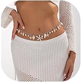 Sexy Pearl Waist Chain Belt Summer Big Starfish Body Chain Simple Shell Conch Tassel Belly Link Chain Jewelry for Women