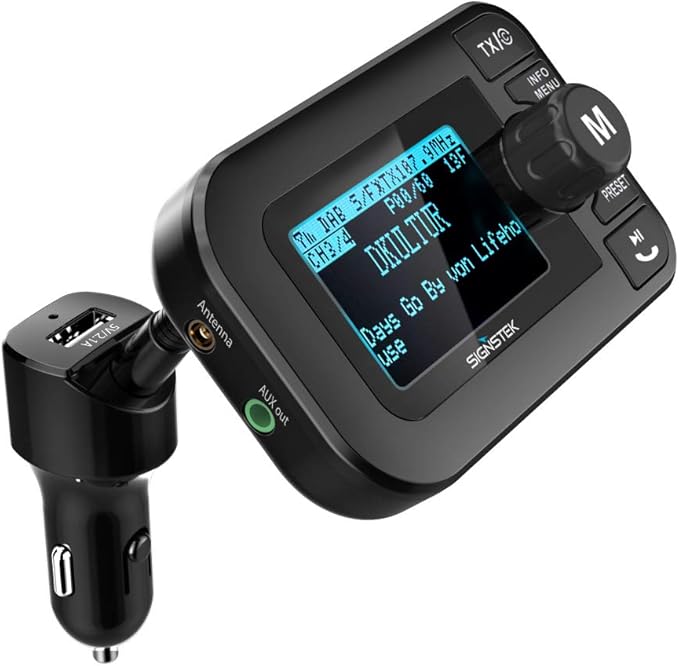 SignstekIn Car DAB+ Radio Adapter, DAB FM Transmitter Amazon.co.uk