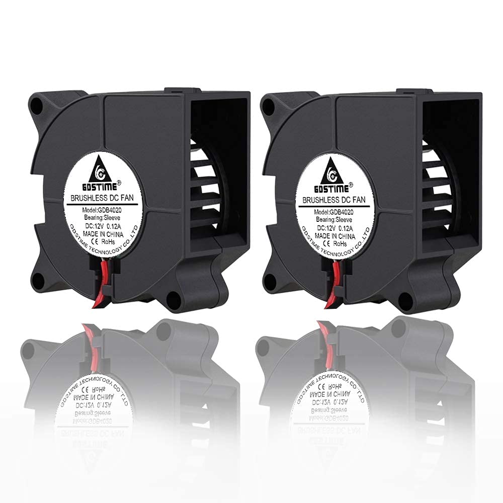 GDSTIME 12V 4020 Blower Fan 40 x 20 Cooling Blower Fan 40mm 4020 Turbo Turbine Case DC Brushless Cooling