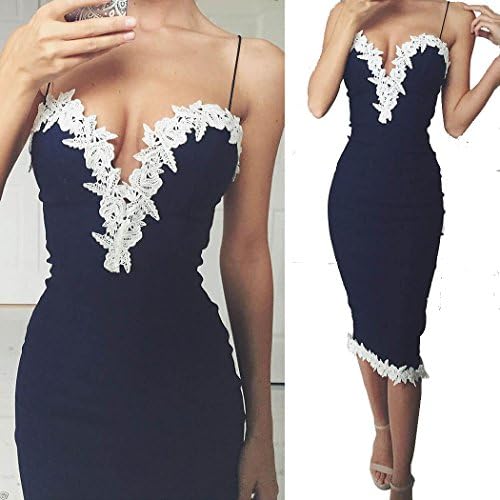 SFY New Fashion Women Sexy Lady Strap V Neck Bodycon Casual Dress Sundress