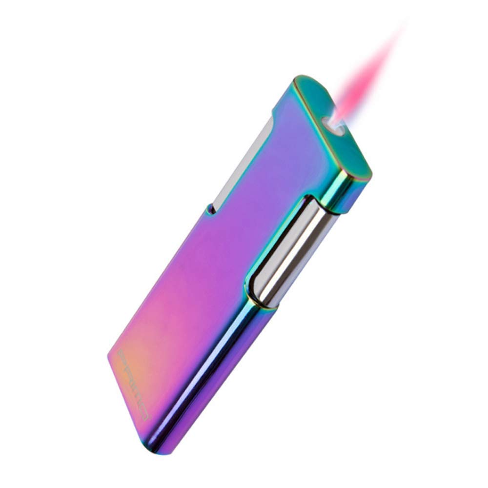 YTMY (Without fuel) Ultra-thin design and strong rose red flame windproof lighter, Good for Gift, Suitable for Outdoor Camping, Sports
