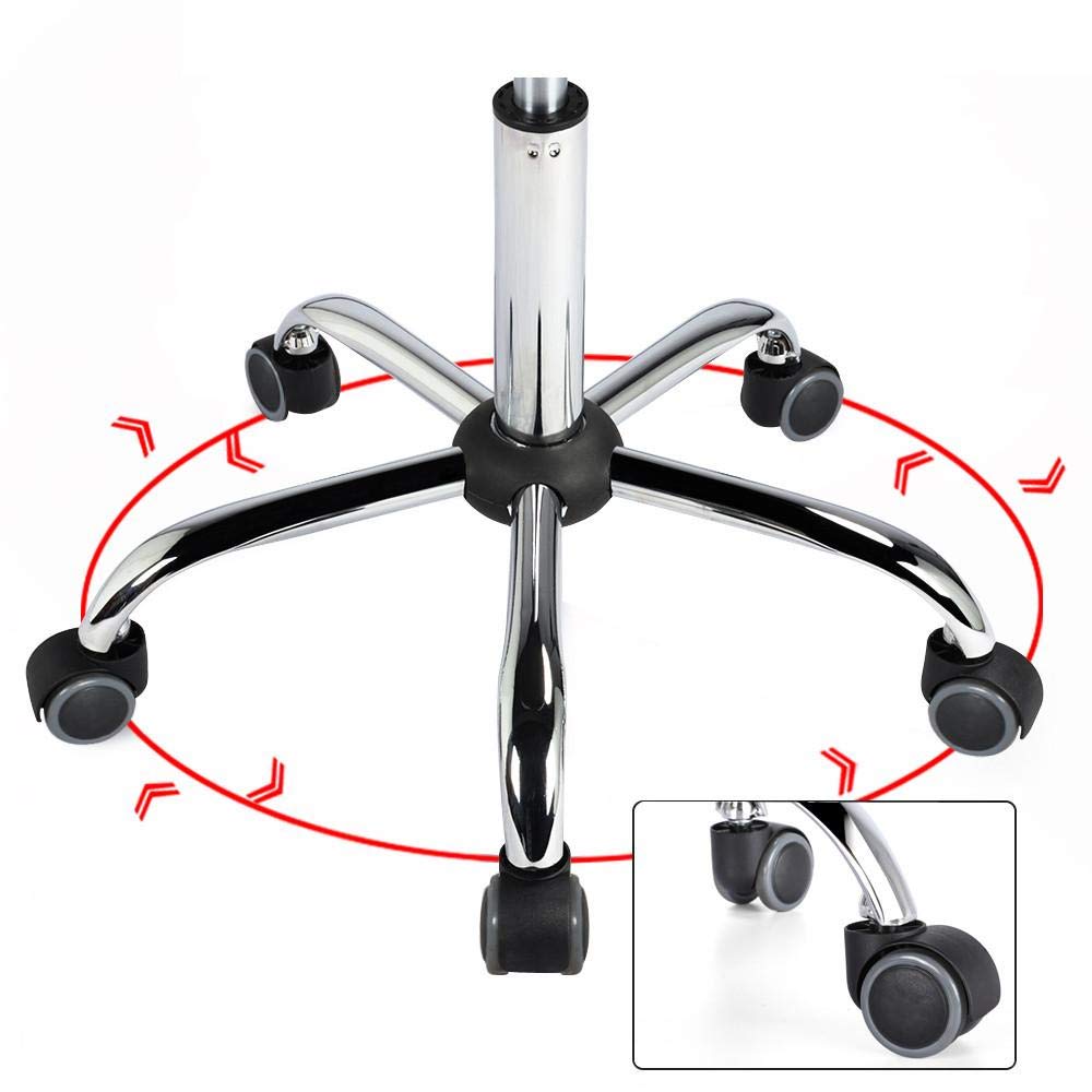 Yaheetech Height Adjustable Rolling Swivel Salon Stool Chair Hydraulic Ergonomic with Backrest Wheels for Tattoo Massage Facial Spa Manicure Dentist Clinic,Black: Beauty
