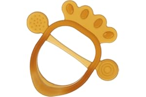 YUEHISY Safe Silicone Baby Teethers Hand Teethers Glove for Baby Soothing (Silver)