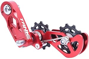 Bike Single Speed Chain Tensioner Roller for 8 Speed up to 12 Speed Chain Bicycle Chain Guide Double Pulley Chain Tension Adj