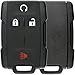 KeylessOption Key Fob Cover Case Replacement for 2014 2015 2016 2017 2018 2019 Chevrolet Chevy Silverado Suburban Tahoe GMC Sierra Yukon Remote Shell, 4-Button M3N-32337100, No Programming Required