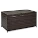 Best Choice Products 136 Gallon Large Deck Box Indoor Outdoor Storage Wicker Furniture, Organization for Patio, Living Room, Bedroom, Cushions, Pool Accessories w/Safety Pneumatic Hinges - Brown