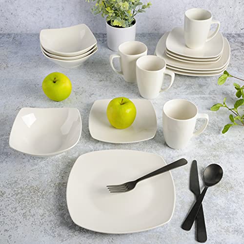 Gibson Home Zen Buffet Porcelain Dinnerware Set, Service for 4 (16pcs