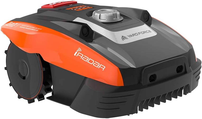 Yard Force Robotic Lawnmower 400m² iRadar App Control Black/Orange