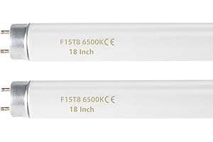 coospider-repta F15T8 18 Inch 15W T8 Fluorescent Replacement Tube Bulb Daylight 6500K Medium Bi-Pin G13 Base, 2 Count