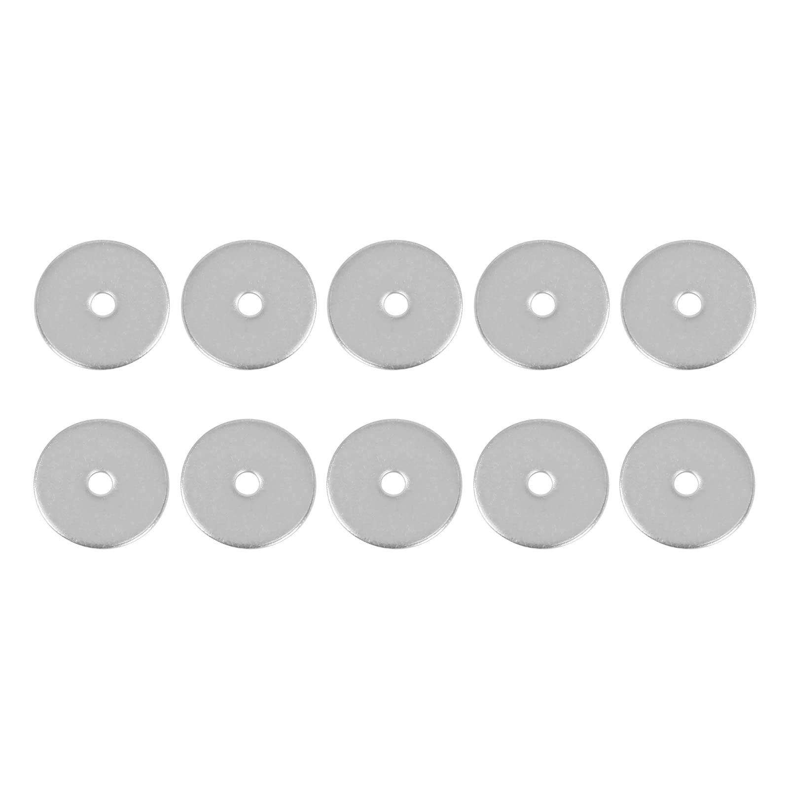 DTGN 4mmx25mmx1.5mm(IDxODxT) Stainless Steel Flat Washers - 55Pack - Good for Industrial Machinery - Flat Ring Gaskets - Silver Tone