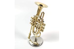 Apolo Mini Cornet Model Mini Musical Ornament Western Musical Instrument Decoration Gift (3.5''Cornet)