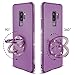 Galaxy S9+ Plus Cases, Glitter Girly Purple S9+ Phone Cover with Kickstand Grip Finger Ring Stand Protective Luxury Diamond Sparkle Bling Samsung Galaxy S9 Plus Case for Women Girls - Lilac Purple