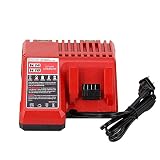 Flylinktech Replacement M18 Battery Charger for Milwaukee 18V 48-11-1850,48-11-1840,48-11-1815,48-11-1828 (Charger Only)