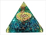 Blue Onyx Flower of Life Orgone Pyramid Christmas Tower Buster Piezo Electric EMF Protection Generator Frequency Ions Tested Cloud Chem Buster