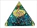 Blue Onyx Flower of Life Orgone Pyramid Christmas Tower Buster Piezo Electric EMF Protection Generator Frequency Ions Tested Cloud Chem Buster A++