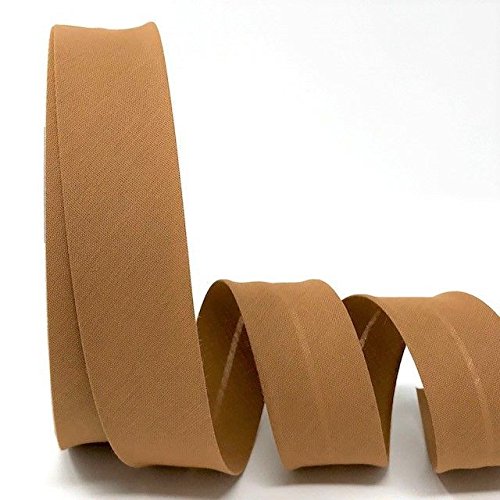 Byetsa Caramel 30mm Polycotton Bias Binding on a 25m Roll