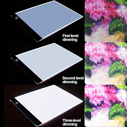 Cozonte A4 LED Light Box, Diamond Painting Light Pad Apply to DIY 5D