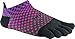 Injinji Run Lightweight No Show Xtralife HT Socks, Berry Spectrum, Medium