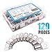 Seloky 120Pcs Assorted Heavy Duty Wire Lugs Battery Cable Tinned Copper Eyelets Tubular SC Ring Terminals Connectors with Spy Hole Assortment Kit-12 Sizes