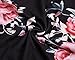 Asvivid Women's Summer Cut Out Shoulder Flower Print Ruffled Sleeves Loose Blouse and Tops Medium Black