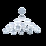 Zfyoung 50 pcs plastic cosmetic jar 5g/5ml clear