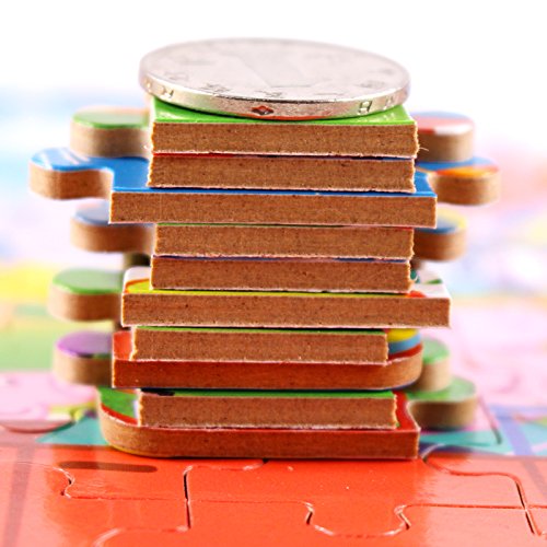 image for BabyPrice 100 Pieces Kids Wooden Jigsaw Puzzle for toddlers 3-6 Ages, 
