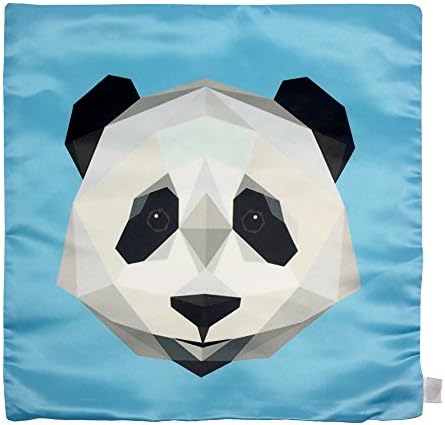 GOSTAR StarGo Modern Animal Lovers Silk Like Square Throw Pillow Covers Decorative Cushion Covers Pillowcases Indoor Sofa Couch Coffee Accent Kids Room and Bed 18”x18” (Blue Panda)