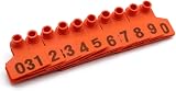 M.Z.A Numbered Ear Tags for Goats Pigs Cows Cattle 100 Pack Orange view 4