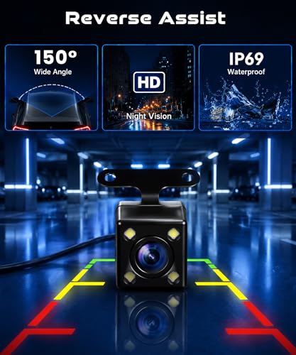 2026 Rimoody 5 Channel Car Dashcam 360°, 5 HD 1080P Cameras Front Rear Left, 3.16 Inch IPS Screen, IR Night Vision, Loop Recording, 24 Hour Parking Surveillance