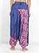 NaLuck Harem Pants Women’s Hippie Bohemian Smocked Waist Mandala Floral Prints Boho Yoga Aladdin Pants Jumpsuit PH12-Navy