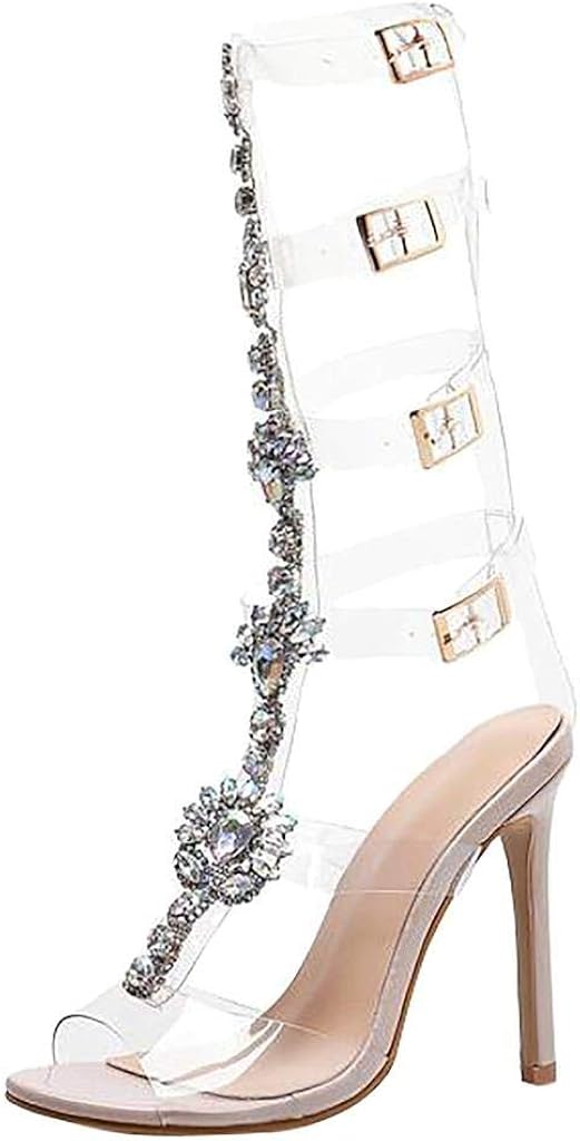 gladiator rhinestone heels