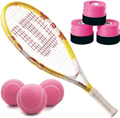 Best Junior Racket For Kids Ages 3 10 Wilson Serena Williams Girls Pre Strung Junior Tennis Racquet Starter Set Or Kit Bundled With Pink Tennis Balls And 3 Pack Of Pink Overgrips 3 Racquets