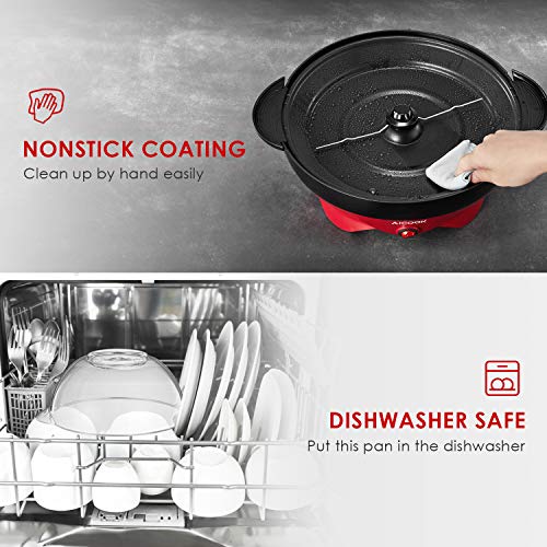 image for AICOOK Electric Hot Oil Popcorn Popper Machine, Popcorn Maker with Sti