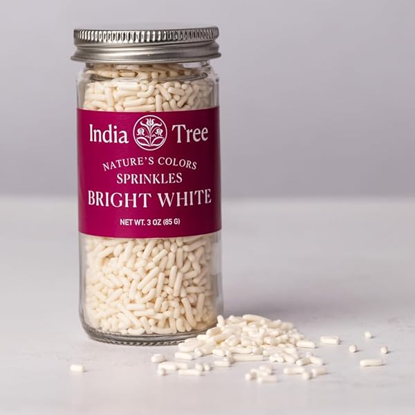 BRIGHT WHITE SPRINKLES – VEGAN, NON‑GMO, DYE‑FREE, ALLERGEN‑FREE,...
