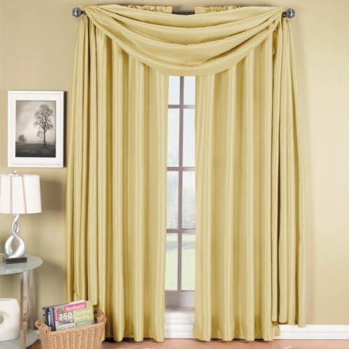 Elegance Solid Rod Pocket Window Treatment- Panels, Valances and Scarves. Available in various colors and sizes to enhance your home décor. 42X108 IN Each Panel, Ivory