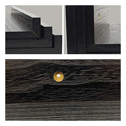 36 Inch Black Floating Wall Ledge Shelves Set of 3, Photo Picture Ledge