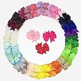 Dxmart Hair Bows Clips Ribbon Bow for Baby Girls Kids Hair Accessories 40Pcs/Pack