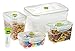 Seal'In Nestable Food Storage Vacuum Containers - Set of 4 - Vacuum Sealed, Microwavable and Dishwasher Safe