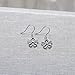Solid Sterling Silver Rhodium Plated Daisy Flower Dangle Earrings