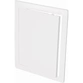 ECOPRO VENT 8" x 10" White ABS Plastic Plumbing Access Panel - Wall Access Panel for Drywall - Wire Cover for Wall Covering Panels - Electricity, Heating Alarm, Bathroom Ceiling Or Wall Hole Cover