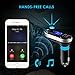 SOONHUA Car Bluetooth FM Transmitter, Wireless In-Car Bluetooth Receiver Stereo Radio Adapter 5in1 Car Kit Music Player Hand-Free Calling Dual USB Support SD/TF Card for iPhone and Samsung (Silver)