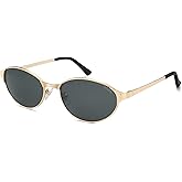SOJOS Retro Oval Polarized Sunglasses for Women Men, Trendy Chic Cat Eye 90s Y2K Sunnies SJ1266
