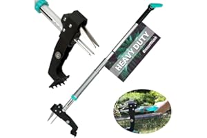 Breeze Touch 46" Weed Pulling Tool, 4-Claw Detachable Weed Puller Tool with Long Handle Adjustable, Heavy Duty Stand Up Weeder Weeding Tool for Lawn, Yard, Garden, Dandelion Picker, Weed Remover