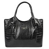 Da Milano LB-4213 Black Leather Handheld Bag