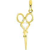 Takar Gold Plated Scissor Pendant For Women And Men - Vermeil Hair Scissor Charms Pendant- Hair Stylist Gifts Jewelry Made In USA.