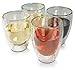 Princeton Wares Double Wall Insulated Glass Stemless White Wine Glass 12 Ounce - Set of 4 (4)