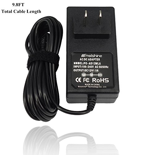 Buy Molshine (9.8ft Cable) 12V AC DC power supply cord charger Adapter