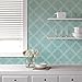 NuWallpaper NU1826 Slate Quatrefoil Peel & Stick Wallpaper, Blue