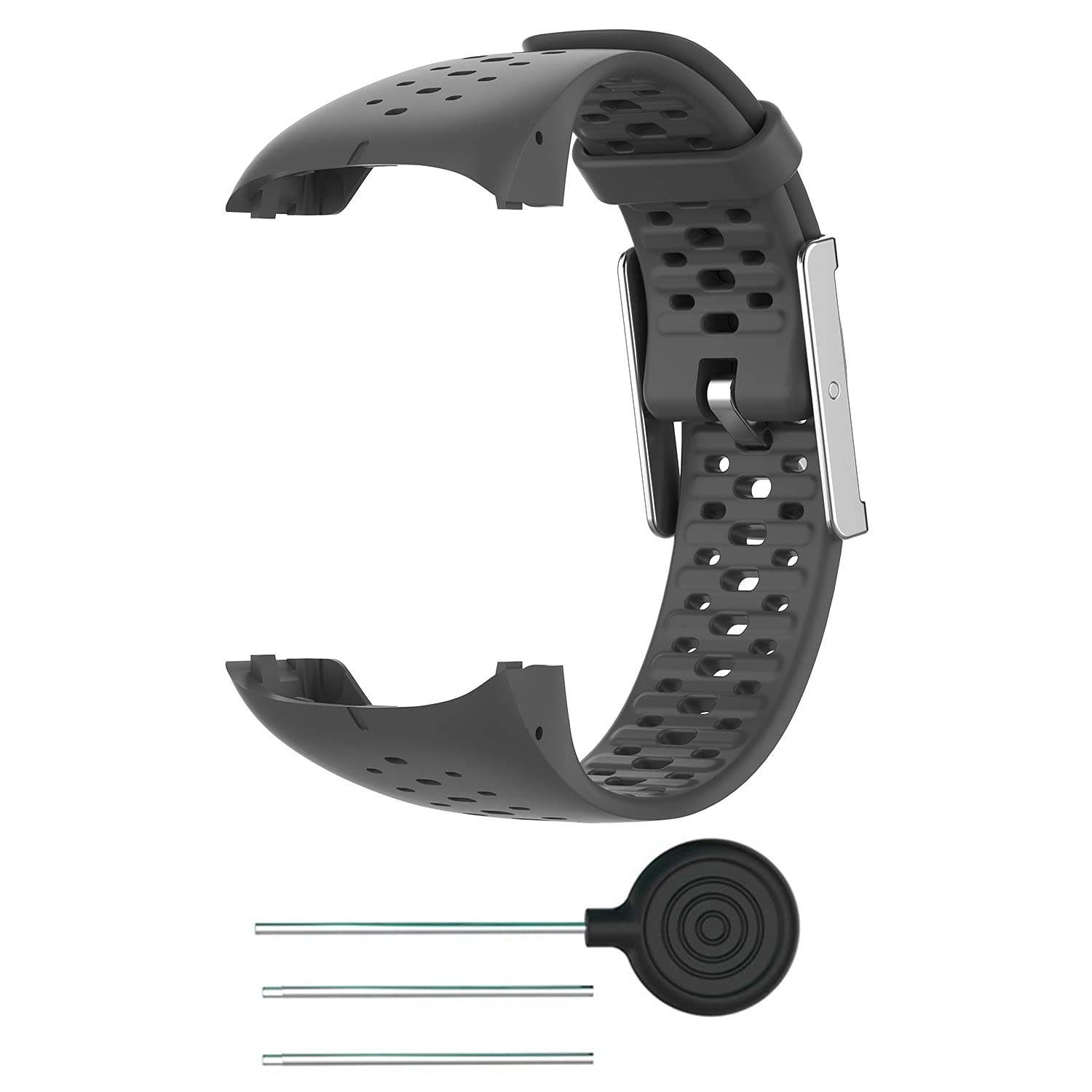 Tiggo Smart Watch Strap Compatible for Polar m400/m430，Wristband Adjustable Replacement Sport Strap, Watch Strap Accessory Wristband for Polar m400/m430 Strap Accessories (grey)