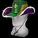 Windy City Novelties LED Light Up Sequin Cowboy Hat - Unisex (Mardi Gras)